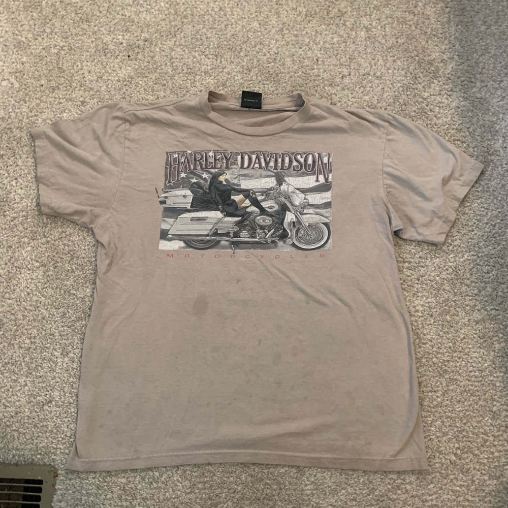 Harley-Davidson Tan Motorcycle Graphic Tee
